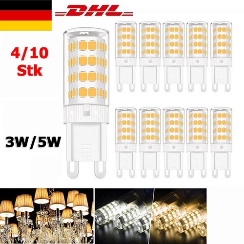 10x leucht led - g9,